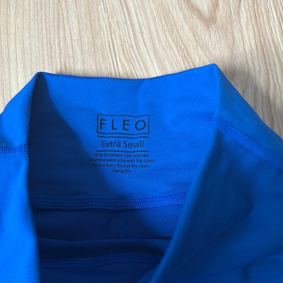 Fleo Blue Bike Shorts High Waist Performance - Picture 2 of 4